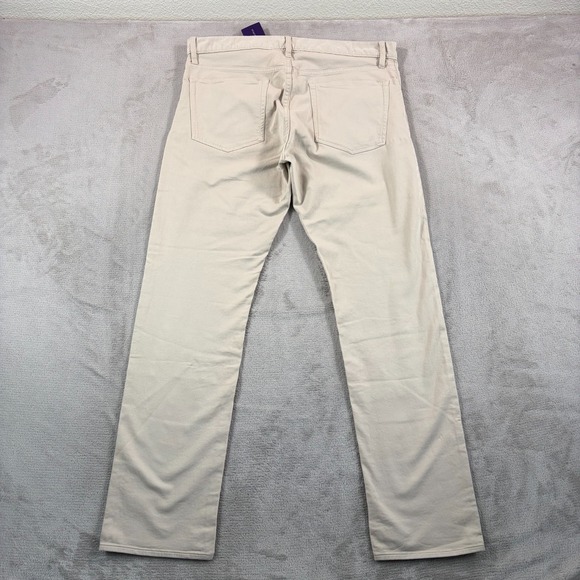 Ralph Lauren Purple Label Slim Fit Stretch Dobby Pants Men 36x32 Beige NWT $595 - Picture 7 of 13